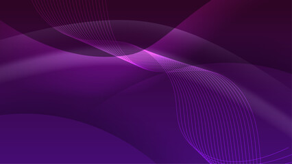 Abstract purple background with wavy lines, ideal for website headers, social media posts, graphic design projects, and presentations. Suitable for various design needs.