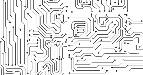 Vector circuit for communication technology background concept. 