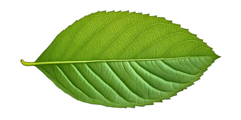 Obraz premium Realistic Image of a Single Green Leaf with Transparent Background