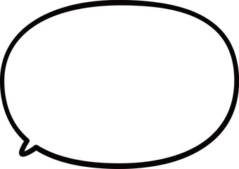 左下に尻尾、もしくは吹き出し口があるシンプルな丸みを帯びたふきだし。