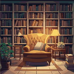 old books in a library