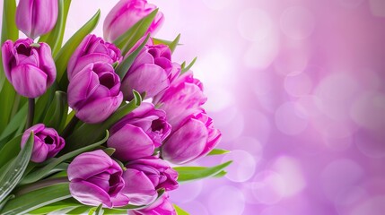 Obraz premium Mother's Day Violet Background: Dyeing Tender Feelings with Purple Charm, Spreading a Heartwarming Scroll of the Interweaving of Maternal Tenderness and Violet's Delicate Fragrance
