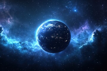 Obraz premium The Planet. Astrology and Astronomy Concept of Planet Earth in Galaxy Space