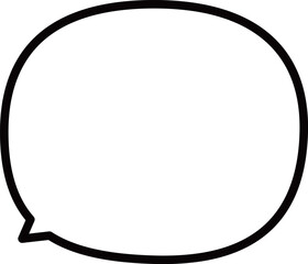 左下に尻尾、もしくは吹き出し口があるシンプルな丸みを帯びたふきだし。