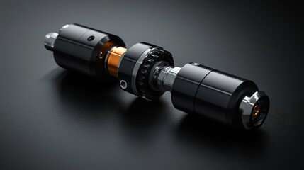 High-tech mechanical component showcasing innovative engineering design.