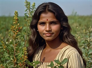 girl in a field