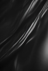 Deep black leather, glossy sheen, elegant texture ,  sophisticated,  classic