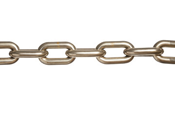 Obraz premium metal chain isolated on white background