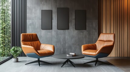 Modern, comfortable seating arrangement in a contemporary room.