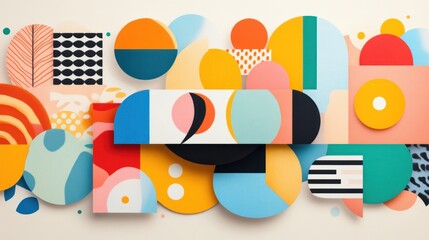 Fototapeta premium Colorful geometric shapes