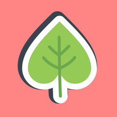 Sticker leaf. Buddhism and vesak elements.