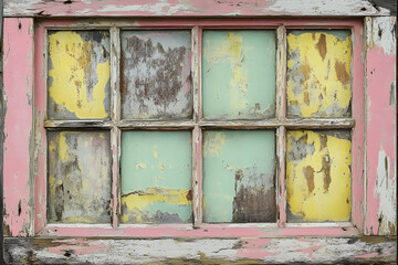Elegance in Decay: The Timeless Allure of a Weathered Window Frame, Whispering Stories from the Past