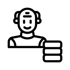 retirement fund line icon