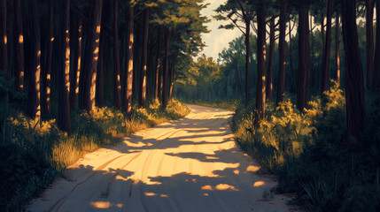 Obraz premium Sunny Forest Path (6)