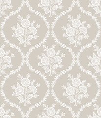 Boho Floral repeat pattern, Block print , Flower damask, floral vector file, ogee pattern, global print, seamless floral
