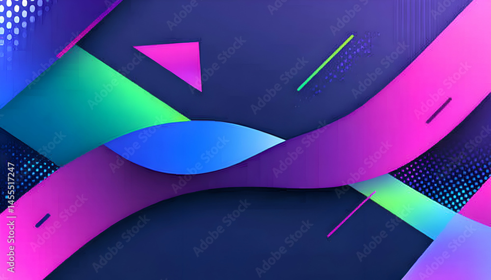 Poster abstract vibrant gradient background with dynamic shapes and neon colors. perfect for modern designs