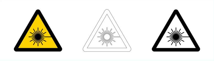 Warning Laser radiation, in vector format