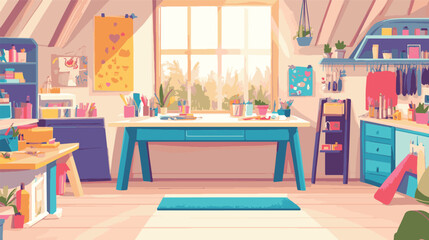 vector study room cute design