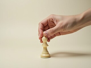 hand with chess piece
