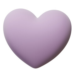 Minimalistic pastel purple heart icon.