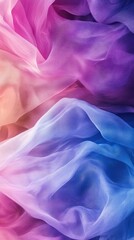 Obraz premium Delicate gradient fabric folds, ethereal and calming pastel shades