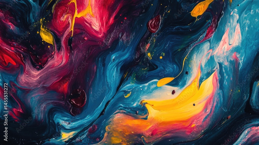 Poster chromatic confluence vibrant abstract design showcasing captivating colors