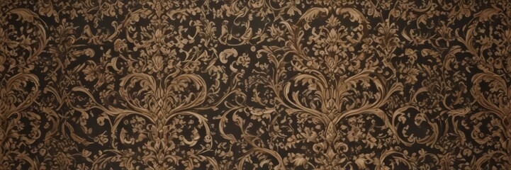 Obraz premium Intricate damask, rich texture, repeating ornate design, sophisticated, tapestry, seamless