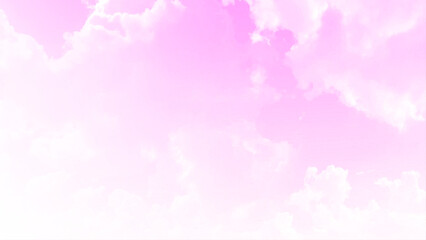 Pink sky with white clouds. beautiful white cloud on pink sky background,