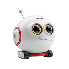 Obraz premium Adorable Friendly Robot Character, AI Technology, Cartoon Robot