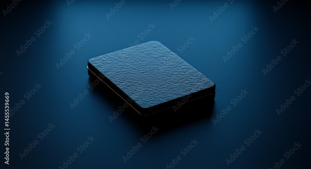 Aufkleber a black object with a shiny surface is on a dark background