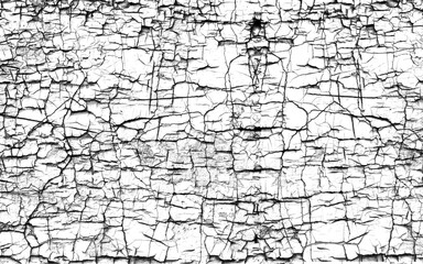 high contrast cracked texture with fine irregular lines isolated on transparent background