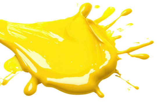 Vibrant yellow paint splash