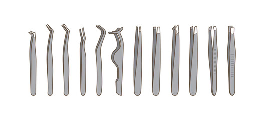 Various kinds of tweezers, Different types of tweezers