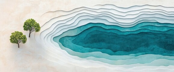Obraz premium Layered Water Feature