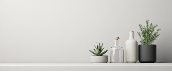 Modern minimalist home decor display