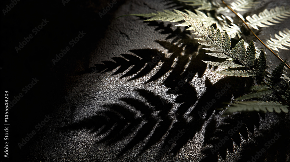 Poster compendium of fern leaf dwarf casting delicate patterns on a surface.