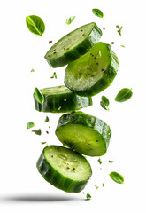 Cucumber in Isolated White