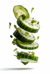 Cucumber in Isolated White