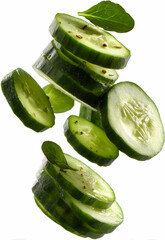 Cucumber in Isolated White