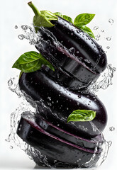 Eggplant in Isolated White