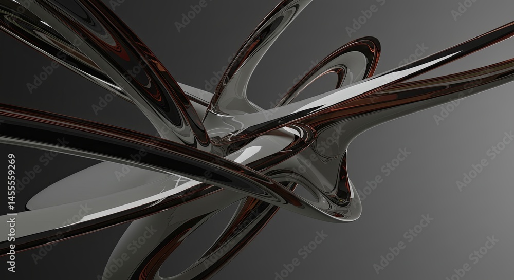 Aufkleber a piece of abstract art with a lot of curves and lines