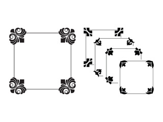 Decorative ornament frame element with different line, frame, headers, dividers, borders, gatsby. Set of elegant design suitable for card, invitation, poster holiday and more