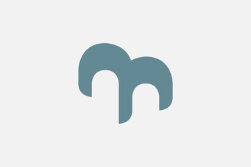letter M bold unique logo 