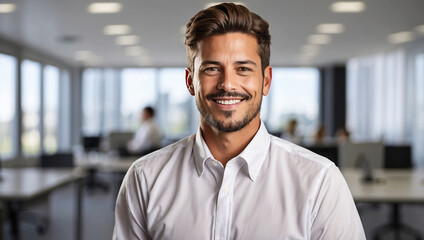 Obraz premium Successful Company Employee Portrait Representing Professional Achievement