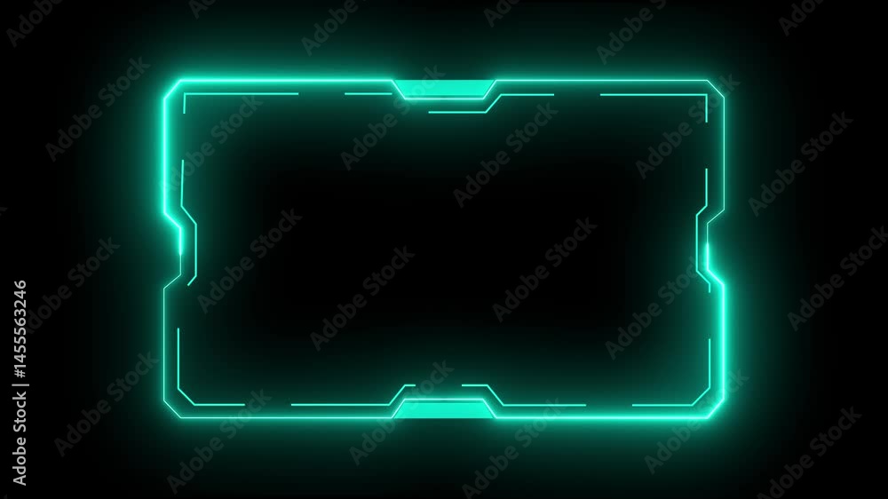 Aufkleber hud frame digital technology sci-fi frame interface. hud concept design of frame. futuristic artific