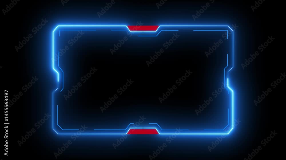 Aufkleber hud frame digital technology sci-fi frame interface. hud concept design of frame. futuristic artific