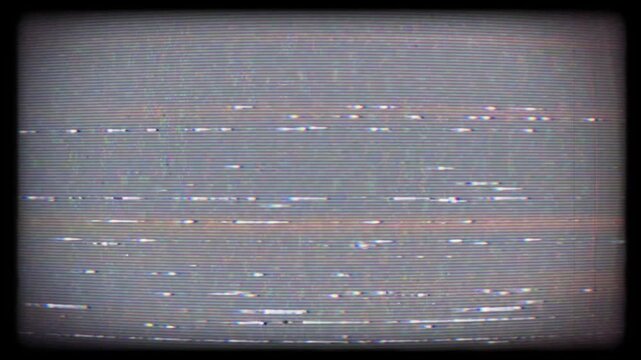 Glitch Analog TV Screen Noise Defects and Artifacts Overlay Effect.