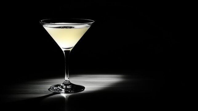 Elegant Martini Cocktail: Dramatic Chiaroscuro Lighting