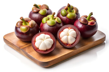 Mangosteen fruit fresh tropical fruits healthy food purple mangosteens sweet delicious exotic diet