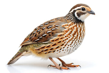 Obraz premium Isolated quail bird, wildlife bird, brown bird, quail bird photography, isolated wildlife bird